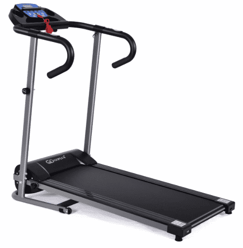 Goplus 1100W Electric Folding Treadmill with LCD Display and Pad Holder - best budget treadmill under $500